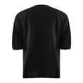 thumbnail image 5 of Lixiuxyad Women Basic Tee Women's Shirts Stylish Women's T Shirts Casual Women’s Button Up Short Sleeve Tops Versatile Wear For All Occasions Wardrobe Addition,Black, 5 of 6