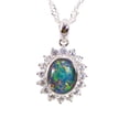 thumbnail image 4 of CAPTIVATING ABUNDANCE STERLING SILVER AUSTRALIAN BLACK OPAL NECKLACE, 4 of 5