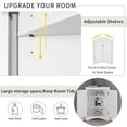 thumbnail image 6 of ANTSKU Corner Cabinet with Doors, Corner Bathroom Storage Cabinet with 2 Adjustable Shelves, Bathroom Floor Corner Cabinet for Kitchen, Bathroom, Living Room (White), 6 of 9
