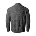 thumbnail image 5 of Dpytoraw Male Sweater Cardigan Lapel Long Sleeved Flower Knitted Jacket, 5 of 5
