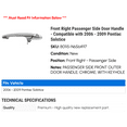 thumbnail image 2 of Front Right Passenger Side Door Handle - Compatible with 2006 - 2009 Pontiac Solstice 2007 2008, 2 of 2