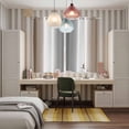thumbnail image 5 of Brown Grey Kitchen Curtains 63 Inch Length, Gray Farmhouse Modern Rustic Grommet Top Bedroom Living Room Curtains, Light Filtering Cafe Curtain Drapes 2 Panels Set 84''x63'', 5 of 9
