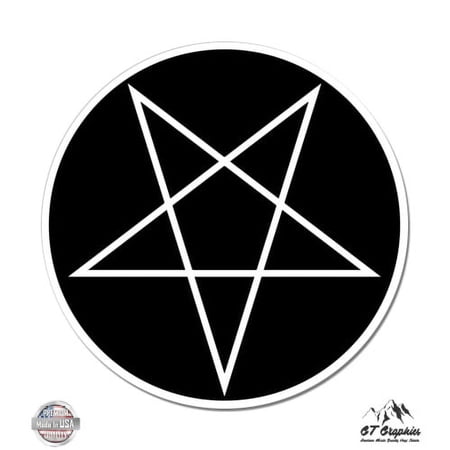 Inverted Pentagram - 3" Vinyl Sticker - For Car Laptop I-Pad Phone Helmet Hard Hat - Waterproof Decal