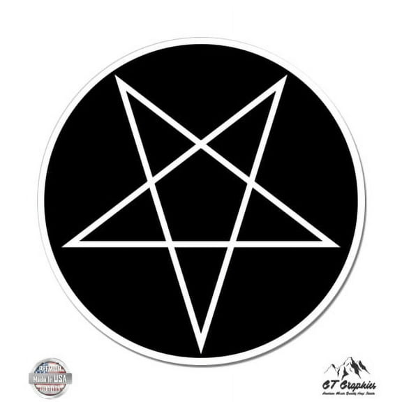 Inverted Pentagram - 3" Vinyl Sticker - For Car Laptop I-Pad Phone Helmet Hard Hat - Waterproof Decal