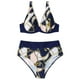 thumbnail image 2 of Traje de baño de bikini con espalda abierta y cintura alta sexy con estampado dividido para mujer de verano Fridja nalpqowj55890, 2 of 4