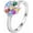 Style 3, variant on Flower Rings for Women 925 Sterling Silver Colored Gemstone Floral Rings for Mother Wife Her
