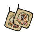 thumbnail image 2 of Dogue de Bordeaux and Flowers Pair of Pot Holders, 2 of 2