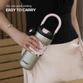 thumbnail image 5 of Sidagar 25 fl oz Stainless Steel Insulated Water Bottle with Handle, Leakproof Straw Lid, Silver Bow, 5 of 7
