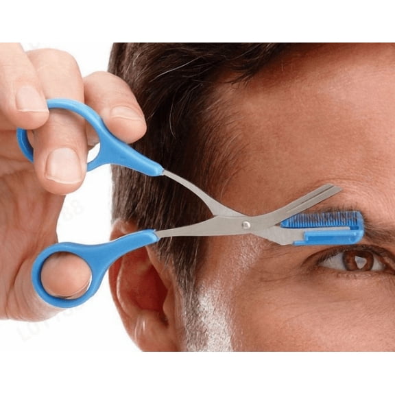 Eyebrow Scissors with Non Slip Finger Grips, Multi