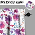 thumbnail image 5 of Kitchen Curtains and Valance Set 36 Inch Tier Pioneer Colorful Floral 3 Pieces Set Dining Room Small Curtain Drapes Cafe Curtains Valance for Home Decor Rod Pocket, 5 of 6