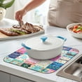 thumbnail image 2 of Pioneer Flower Floral Print Pattern Dish Drying Mat for Kitchen 1 Pack, Ultra Absorbent Microfiber Dishes Drainer Mats,16"x18", 2 of 6