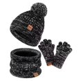 thumbnail image 1 of Set de gorro de invierno, guantes y bufanda ZUPPAD para niños, Black Mix, 1 of 7