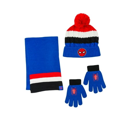 Spiderman Hat, Glove, and Scarf 3 Piece Set