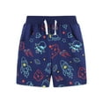 thumbnail image 2 of Tdoqot Boys' Performance Shorts- Soft Cootton Print Elastic Waist Basketball Shorts Dark Blue Size 5 T, 2 of 6