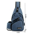 thumbnail image 3 of VANLOFE Crossbody Bag Chest Bag Shoulder Backpack With Charging Hole and Side Pocket for Men and Women, 3 of 8