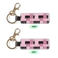 thumbnail image 4 of Keychain 6×3.1×1inpu Leather With Delicate Touch And Strong Recognition Is Used For Daily Travel, Work And Picnic Plaid Fall Camo Pink_4, 4 of 8