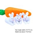 thumbnail image 3 of Conejo de peluche zanahoria monedero regalo de Pascua Mini conejito muñeca decoración del hogar, 3 of 5
