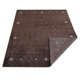 thumbnail image 3 of Rugsotic Carpets Hand Knotted Wool Area Rug 8'x10' Brown Contemporary Rectangle Indoor Rug for Living Room, Bedroom Antimicrobial L00516, 3 of 5