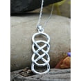 thumbnail image 4 of AFFY Double Infinity Pendant Necklace In 14k White Gold Over Sterling Silver, 4 of 6