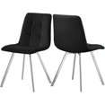 thumbnail image 1 of Meridian Furniture Annie Black Velvet Dining Chair (Set of 2), 1 of 5