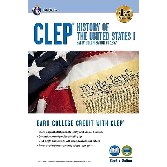 Pre-Owned CLEP Test Preparation: CLEP® History of the U.S. I Book + Online (Edition 6) (Paperback)