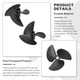thumbnail image 3 of 2 Pcs RC Boat Propeller, 3 Blades Propellers 4.8mm Hole Dia 55mm OD CW Clockwise Rotating Drill Propeller, Black, 3 of 6