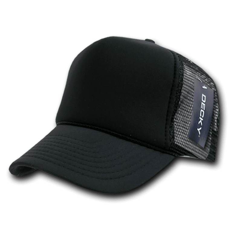 DECKY TRUCKER PLAIN SOLID SNAPBACK HAT HATS CAP CAP For Men Women Black