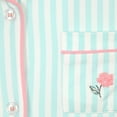 thumbnail image 5 of Sleep On It Girls Yummy Jersey Coat Front Pajama Short Set - Stripe, 5 of 6