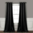 thumbnail image 1 of Lush Decor Rideaux-Grommet Panneau avec Doublure Occultante Isolé, 95 "L Paire, Noir, 1 of 10