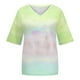 thumbnail image 5 of Blusas de Manga Corta Casuales para las Mujeres con Cuello en V, Top de Poliéster de Moda de Verano para el Uso Diario, 5 of 7