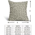 thumbnail image 5 of Sage Green Floral Pillow Covers 20x20 Inch Set of 2, Rustic Cottage Style Cute Flower Block Print Decorative Throw Pillow Cases Cushion Covers Vintage Decoration Gift Farmhouse Sofa Couch Bed Decor, 5 of 6