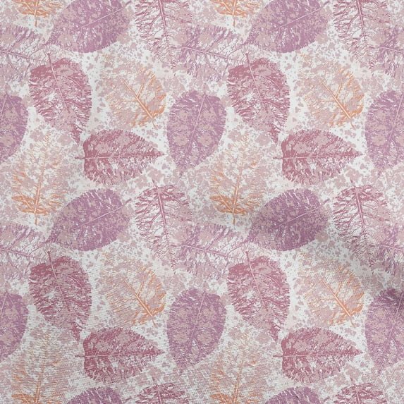 oneOone Cotton Jersey Light Pink Fabric Leaves Sewing Material Print Fabric By The Yard 58 Inch Wide
