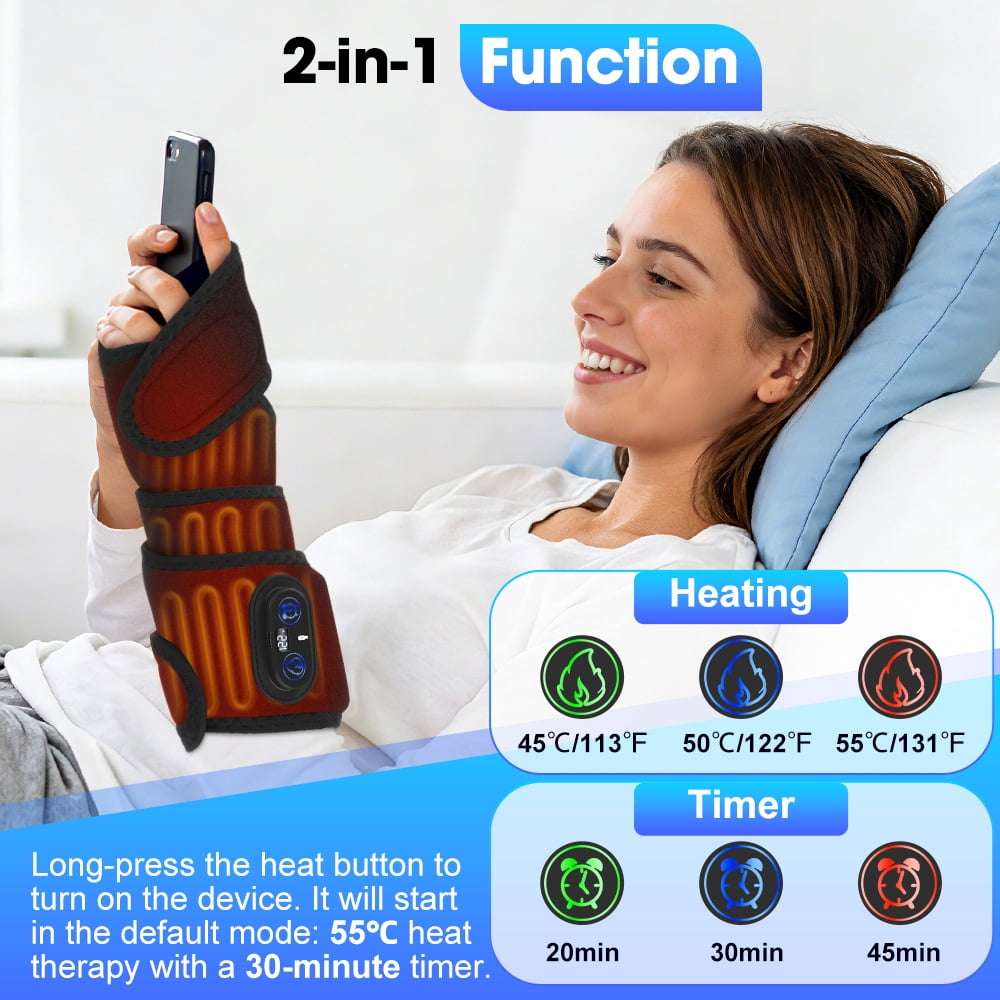 Wrist Heated Wrap for Calf Knee Neck, Cordless Arm Heating Pad, Body Heated Band for Multi-joint with 3 Heating & Timing Modes, 4000mAh Battery Rechargeable for Muscle Relaxation, 39.4 * 3.7in