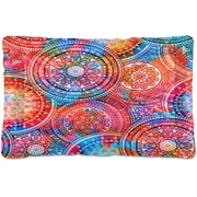 Hippie Mandala Pattern Dog Bed Cat Bed Rectangle Comfortable Pet Bed Ultra Soft Calming Dog Bed for Small Medium Large Dogs 36" x 24"