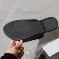 thumbnail image 4 of Xfvqtps Slide Sandals Women Flat Open Toe Knit Hollow out Non Slip Breathable Summer Beach Flat Slide Sandals for Women Black, 4 of 9