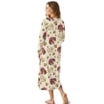 thumbnail image 2 of SEANATIVE Soft Nightgown for Women Full Length Sleepwear Long Sleeve Bedroom Sleepdress Button Pj Dress Lightweight Cozy Nightshirt Home Wear, XL, Cute Dachshund Dog Paw Pattern, 2 of 7