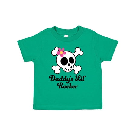 

Inktastic Daddy s Little Rocker Skull Gift Toddler Toddler Girl T-Shirt