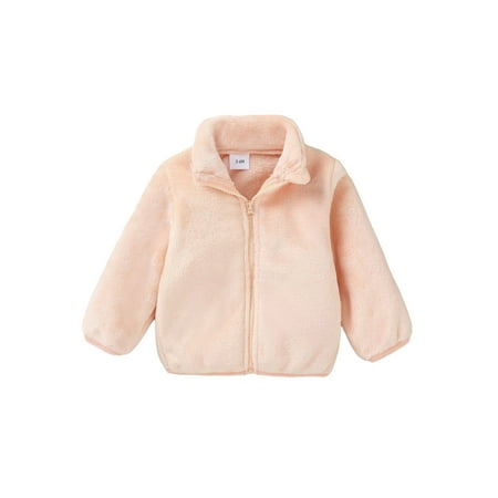 

Sunisery Baby Boy Girl Sherpa Fleece Full-Zip Jacket Winter Warm Long Sleeve Fuzzy Coat and Stand Collar Tank Tops