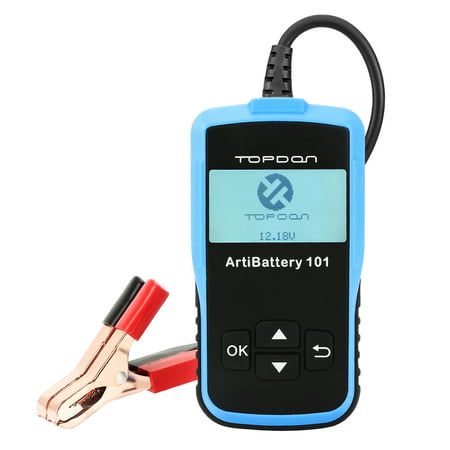 Automotive Battery Tester TOPDON ArtiBattery101 on Cranking & Charging System and Battery Load with 100-2000 CCA for 12V & 24V (Best Automotive Battery Tester)