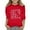 Red, variant on Girls' Valentine's Day Print Fashion Casual Tee with Functional 3/4 Sleeve Crew Neck Top for Play and School Grey,7-8 Years