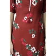 thumbnail image 6 of Bimba Women's Floral Printed Maroon Kurta Classic Chic Designer Tunic Casual-8, 6 of 8