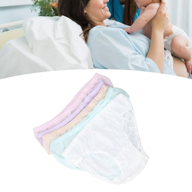 Women's Underwear, Maternity Briefs,One-Wear SuperSoft Pure Cotton Disposable  Underwear Women ,Lightweight Underwear for Pregnancy in Hospital,Travel  Briefs, Period Pants Underwear Briefs[XXXL] 