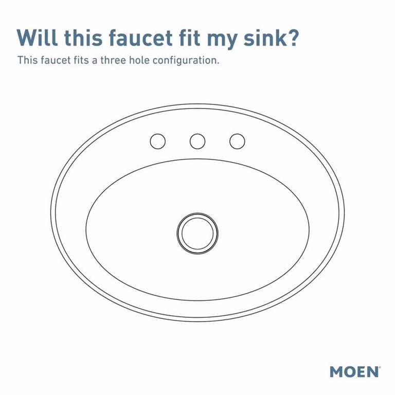 Moen Lindor Nickel Widespread Bathroom Sink Faucet 8-16in, Spot