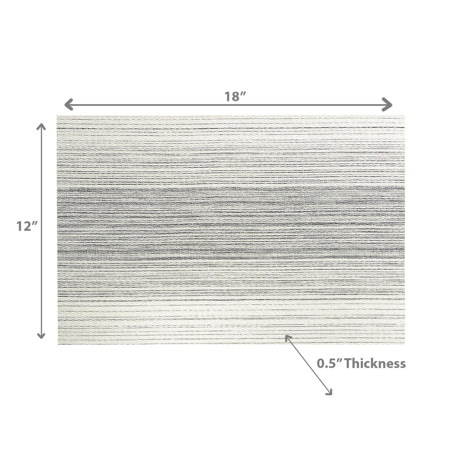 4PC Woven Pvc Placemat Sandy Navy Blue 12 X 18 - Set of 3