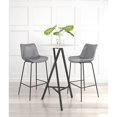 thumbnail image 6 of Byron Barstool Gray Barstool, Modern Style, Plush and durable faux leather fabric, Plywood, Indoor Bar, 6 of 13