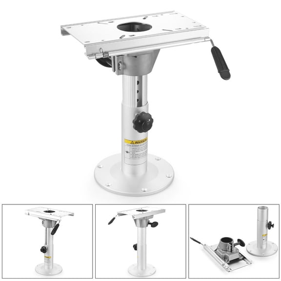 Aluminum Adjustable Boat Seat Pedestal 13-19 Inch Height with Slide Locking Mec