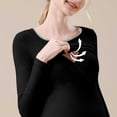 thumbnail image 4 of Neewe Women's Maternity Pregnant Top Solid Color Round Neck Long Sleeved Top To Be Worn As A Base During Pregnancy, 4 of 6