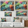 thumbnail image 4 of Designart "Succulent Harmony Green Garden I" Floral Floater Framed Canvas Wall Art, 4 of 7