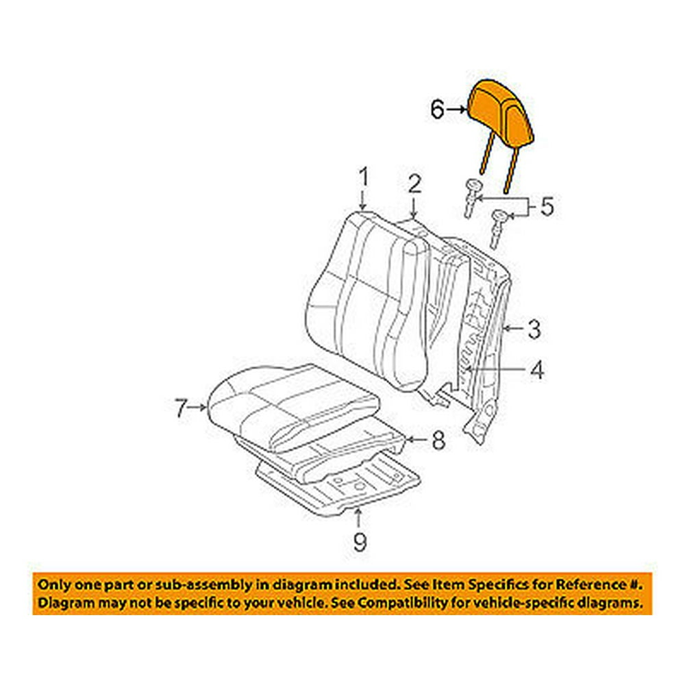 Jeep CHRYSLER OEM 0810 Grand Cherokee Front SeatHeadrest Head Rest