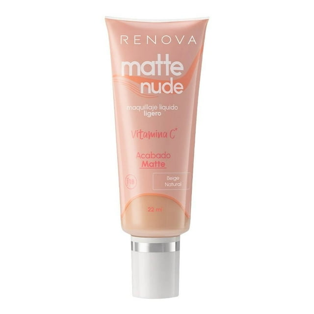 Maquillaje líquido Renova Matte Nude baige natural 22 ml